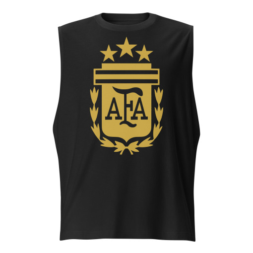 Argentina AFA Gold Emblem Soccer Muscle Shirt