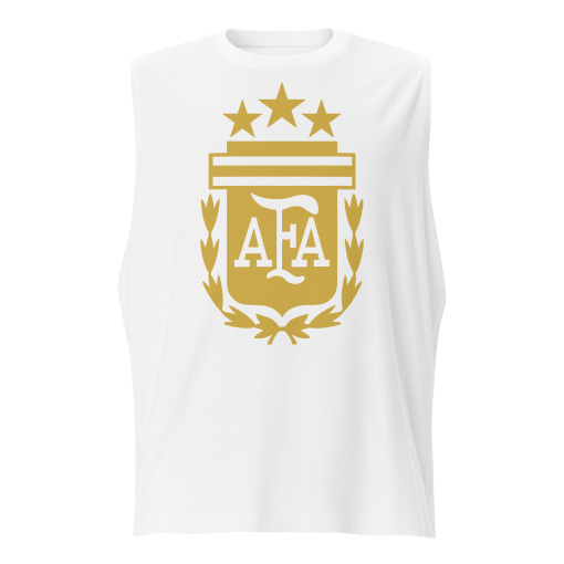 Argentina AFA Gold Emblem Soccer Muscle Shirt - Image 2