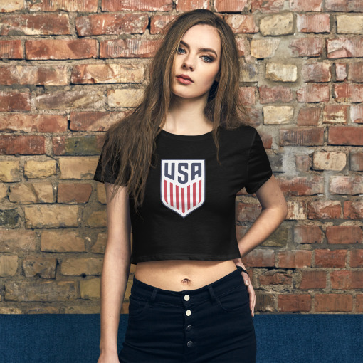 USA USMNT Soccer Women’s Crop Tee - Image 2
