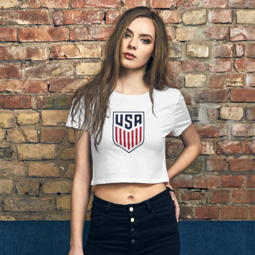 USA USMNT Soccer Women’s Crop Tee - Image 3