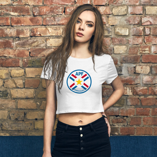 Paraguay APF Soccer Women’s Crop Tee - Image 2